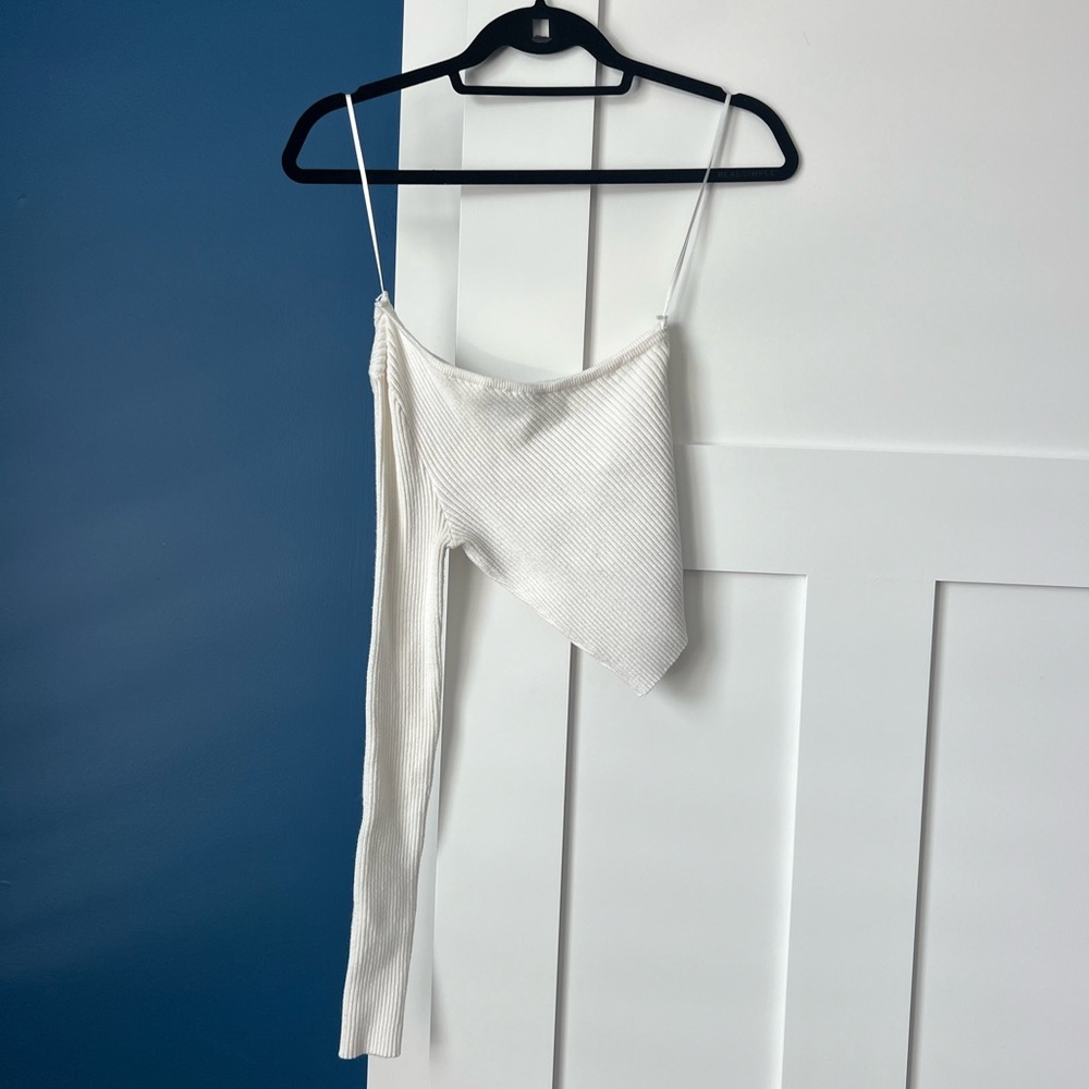 Kendall & Kylie One Shoulder Long Sleeve Top